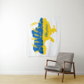 Tenture La typographie ukrainienne et l'oreille au blé sur (En situation)