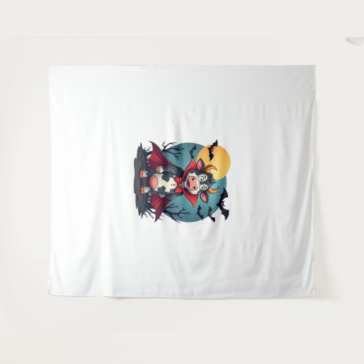 Tenture La vache Dracula se lève (Devant (Horizontal))