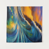 Tenture La vague au lever du soleil (Devant (Horizontal))