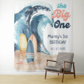 Tenture La vague est là | La grande première plage bébé 1e (En situation)