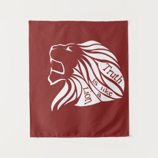 Tenture La vérité est comme un lion (Devant)