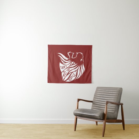 Tenture La vérité est comme un lion (En situation (horizontale))