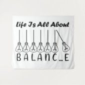 Tenture La vie, c'est l'équilibre de l'inspiration de moti (Devant (Horizontal))