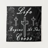 Tenture La vie commence à la croix (Devant (Horizontal))