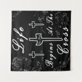 Tenture La vie commence à la croix (Devant)