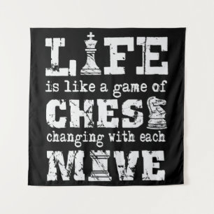 Tenture la vie est comme un jeu d'échecs - changer avec ch