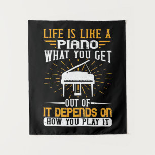 Tenture La Vie Est Comme Un Piano