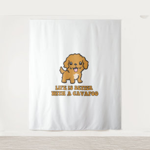 Tenture La Vie Est Meilleure Avec Le Cavapou - Amoureux Du