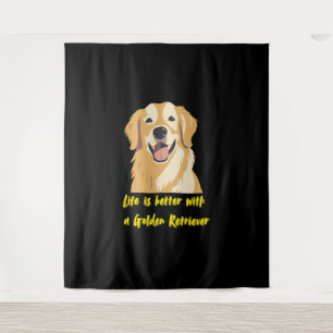 Tenture La vie est meilleure avec un Golden Retriever - Am