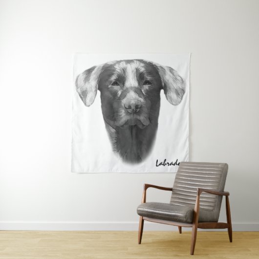 Tenture Labrador Chien charmant (En situation)