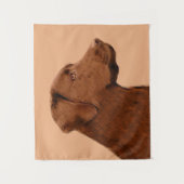 Tenture Labrador Retriever (Chocolat) Peinture - Chien Art (Devant)