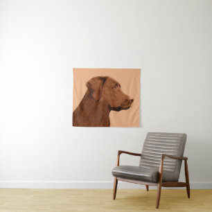 Tenture Labrador Retriever (Chocolat) Peinture - Chien Art