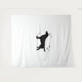 Tenture Labrador Retriever Dog - Halloween Moon Silhouette (Devant (Horizontal))