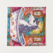 Tenture L'adorable licorne dans le bain (Devant (Horizontal))