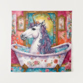 Tenture L'adorable licorne dans le bain (Devant)