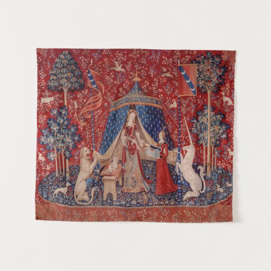 Tenture Lady and Unicorn Medieval Tapestry Desire (Devant (Horizontal))
