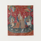 Tenture Lady and Unicorn Medieval Tapestry Hearing (Devant)