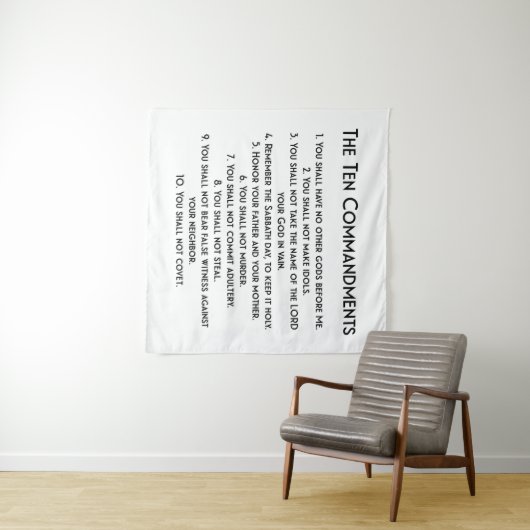 Tenture L'affiche des Dix Commandements (En situation (horizontale))