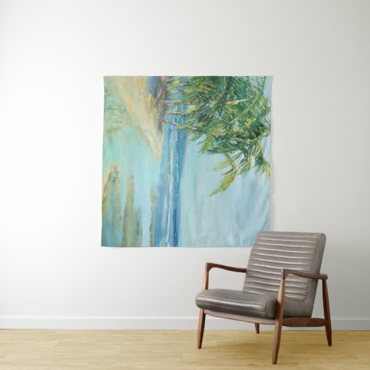 Tenture Lagon Côtier Bleu (En situation (horizontale))