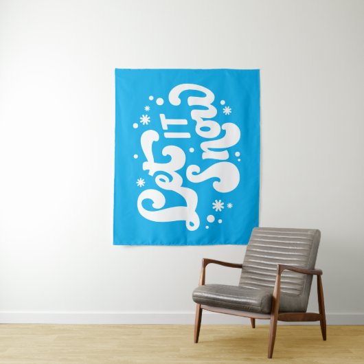 Tenture Laisser neiger hiver design (En situation)