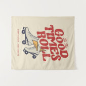 Tenture LAISSEZ LES BONS TEMPS ROULER 80s RETRO ROLLER SKA (Devant (Horizontal))