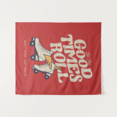 Tenture LAISSEZ LES BONS TEMPS ROULER 80s RETRO ROLLER SKA (Devant (Horizontal))