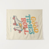 Tenture LAISSEZ LES BONS TEMPS ROULER 80s RETRO ROLLER SKA (Devant (Horizontal))