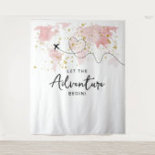 Tenture "Laissons Commencer L'Aventure !" Baby shower Cart (Devant)