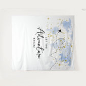 Tenture "Laissons Commencer L'Aventure !" Baby shower Cart (Devant (Horizontal))