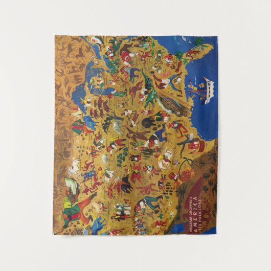 Tenture L'Amérique de William Gropper - folklore de bande (Devant)