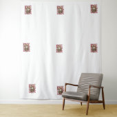 Tenture L'amour au-delà du temps - Skeleton Embrace Art (En situation)