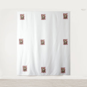 Tenture L'amour au-delà du temps - Skeleton Embrace Art