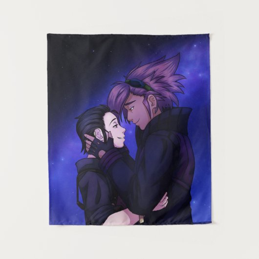 Tenture L'amour dans l'espace (Devant)