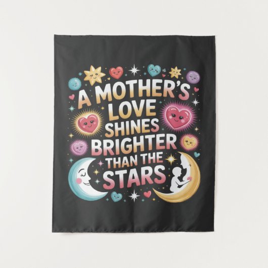Tenture L'amour d'une mère brille plus que les étoiles (Devant)