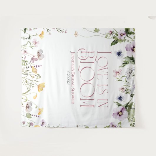 Tenture L'amour est en fleur | Arrière-plans de Fêtes des  (Devant (Horizontal))