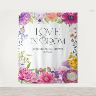 Tenture L'amour est en fleurs Fonds de décor pour douche