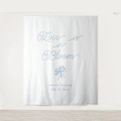 Tenture L'amour est en fleurs. Hydrangea Bleu pour une Bab (Devant)