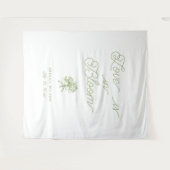 Tenture L'amour est en fleurs, Hydrangea Sagement Mariage  (Devant (Horizontal))