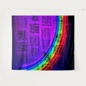 Tenture L'amour gagne Gay pride LBGQT Arc-en-ciel (Devant (Horizontal))