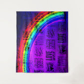 Tenture L'amour gagne le Gay pride LBGQT Rainbow (Devant)