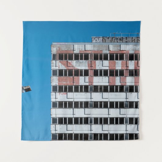 TENTURE LAMPE POST GRIS ET NOIR (Devant)