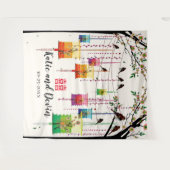 Tenture Lampions Colorés Arbre Oiseaux Mariage Chinois (Devant (Horizontal))