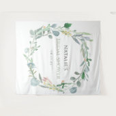 Tenture Lancement de mariage floral d'eucalyptus aquarelle (Devant (Horizontal))