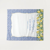 Tenture Lancer de serviettes photo Baby Shower Garçon Citr (Devant (Horizontal))