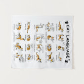Tenture Langue de chat, Drôle Chat Kitten, Aimer Idée cade (Devant (Horizontal))