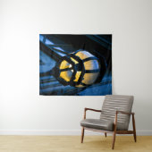 Tenture Lanterne bleue et jaune (En situation (horizontale))