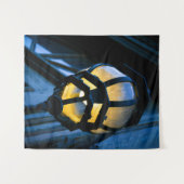 Tenture Lanterne bleue et jaune (Devant (Horizontal))