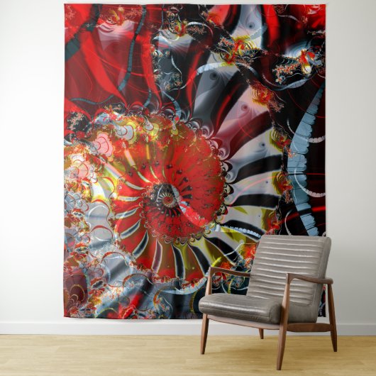 Tenture Lanterne rouge (En situation)