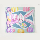 Tenture lapin avec oeufs de pâques (Devant (Horizontal))