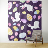 Tenture lapin avec oeufs de pâques (En situation)